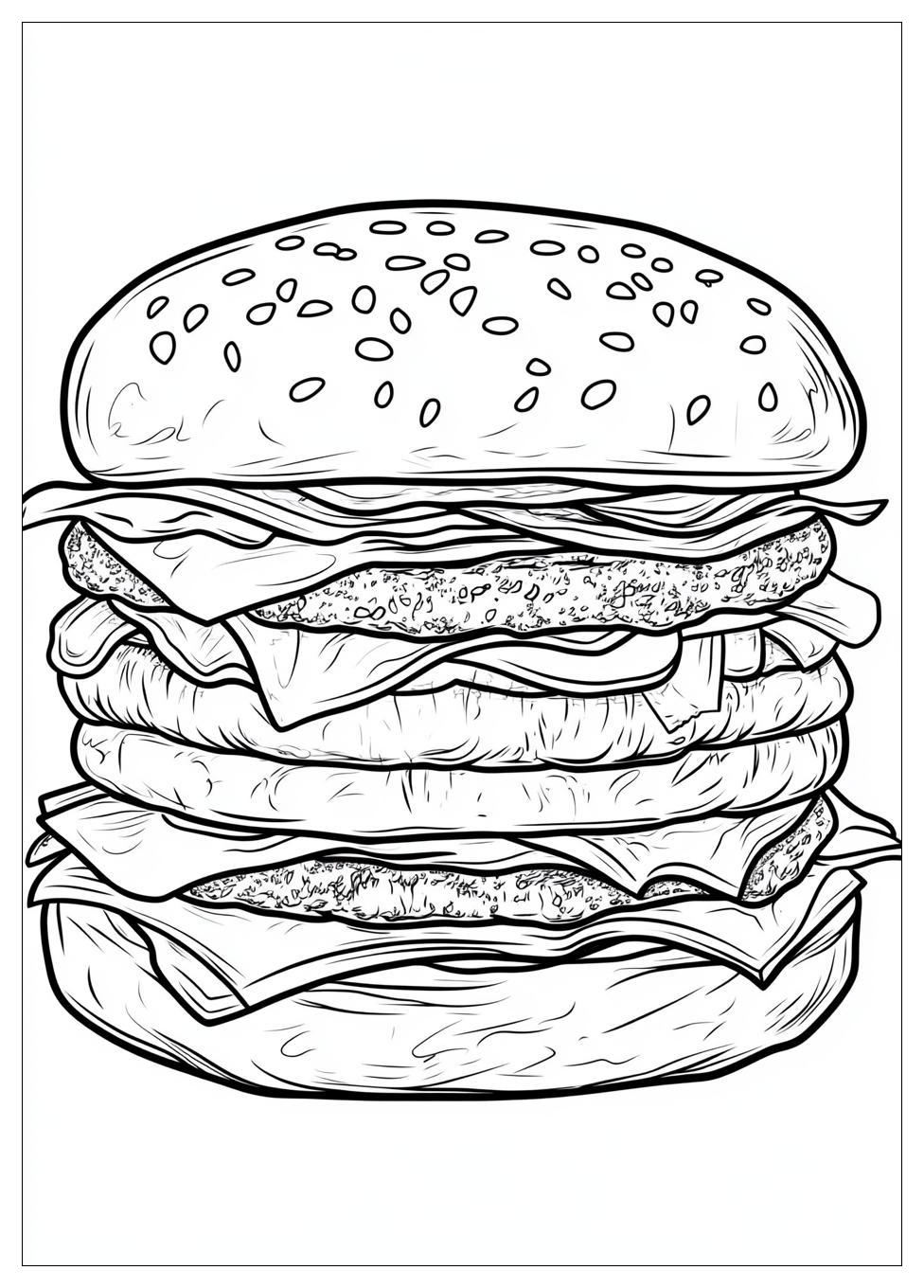 Hamburger Coloring Pages-16
