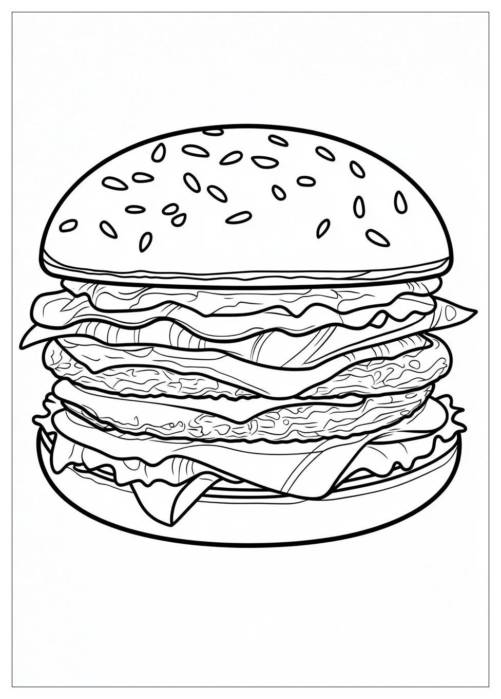 Hamburger Coloring Pages-17