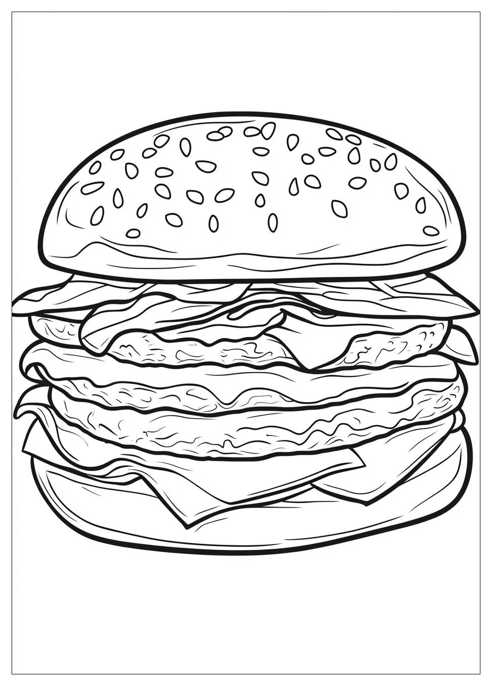 Hamburger Coloring Pages-18