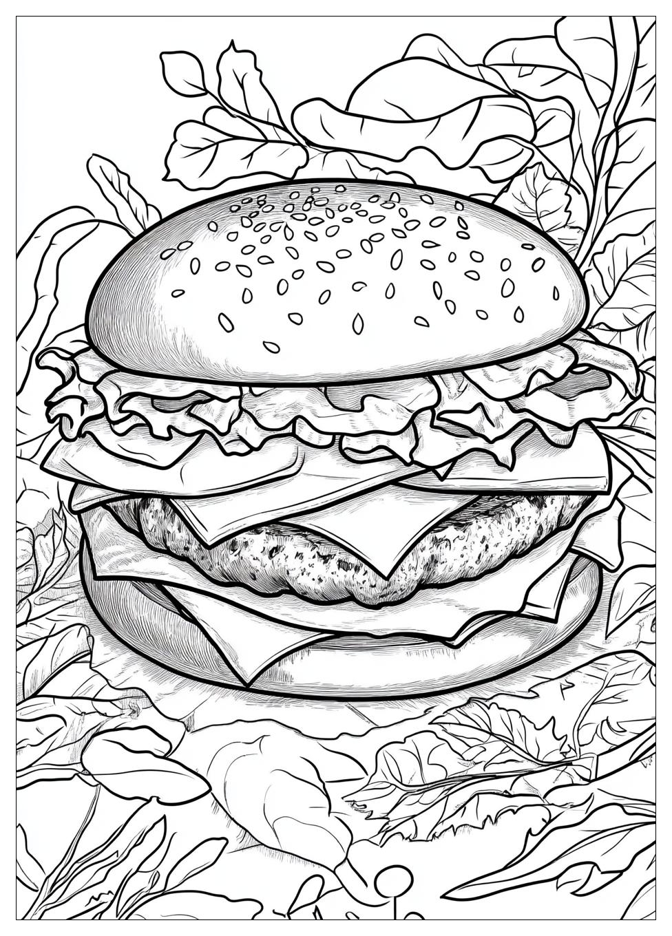 Hamburger Coloring Pages-19