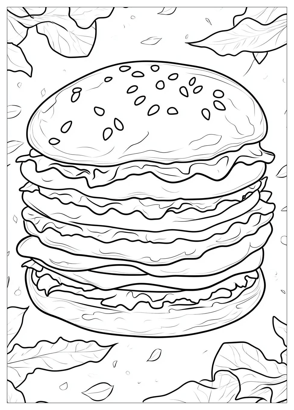 Hamburger Coloring Pages-2