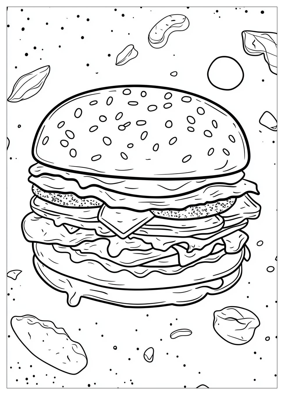 Hamburger Coloring Pages-4