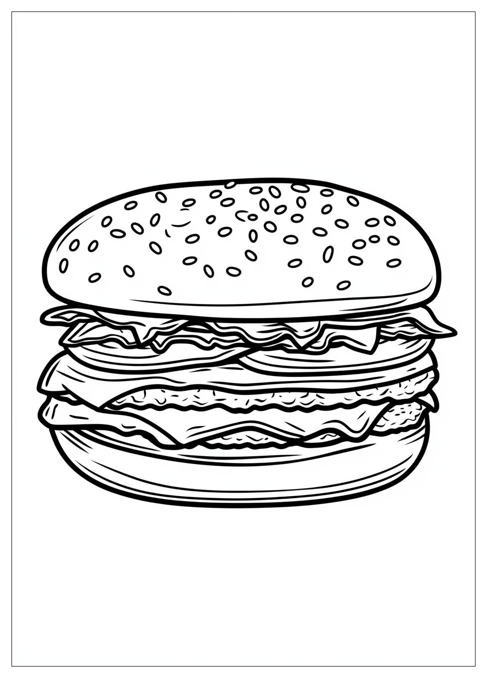 Hamburger Coloring Pages-5