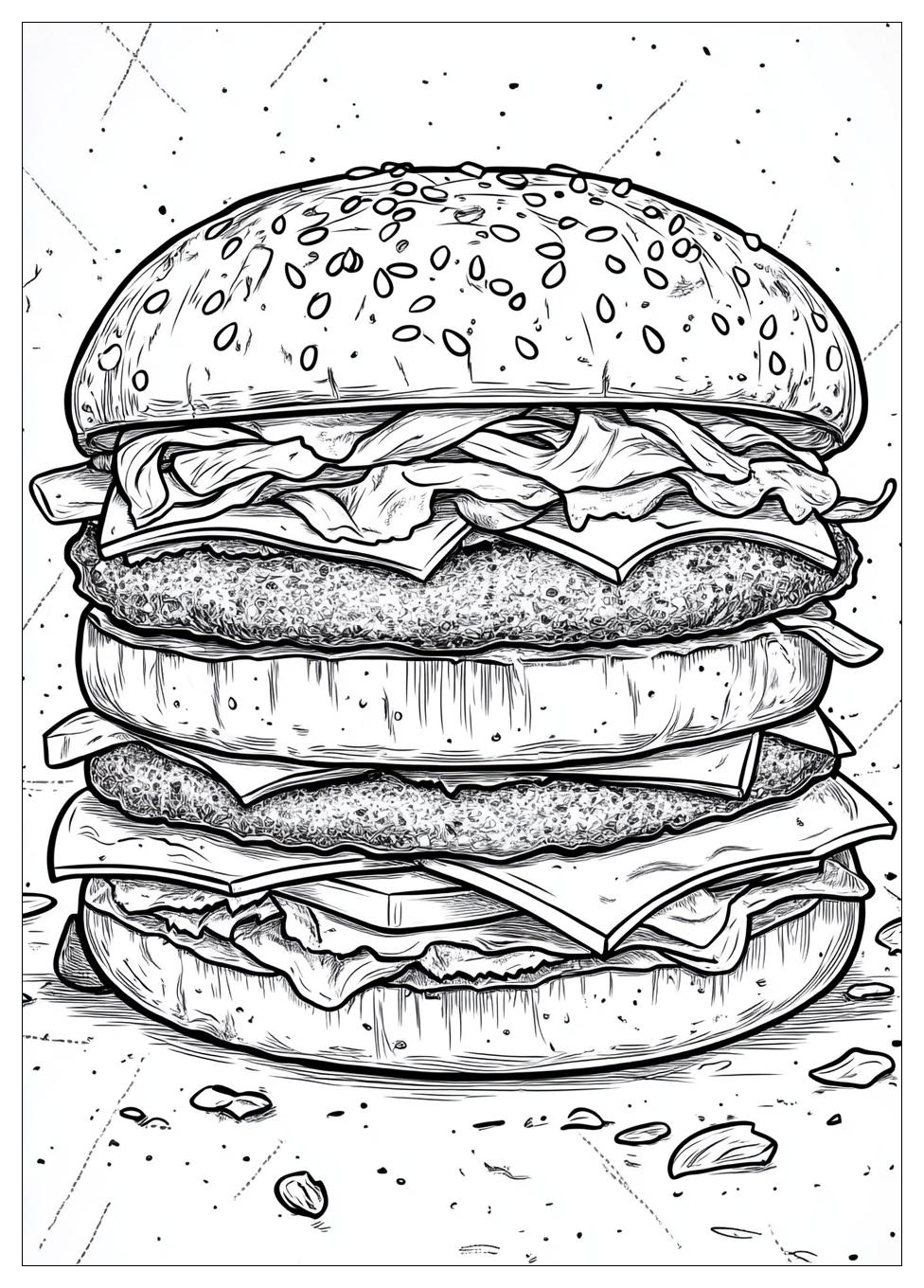 Hamburger Coloring Pages-6