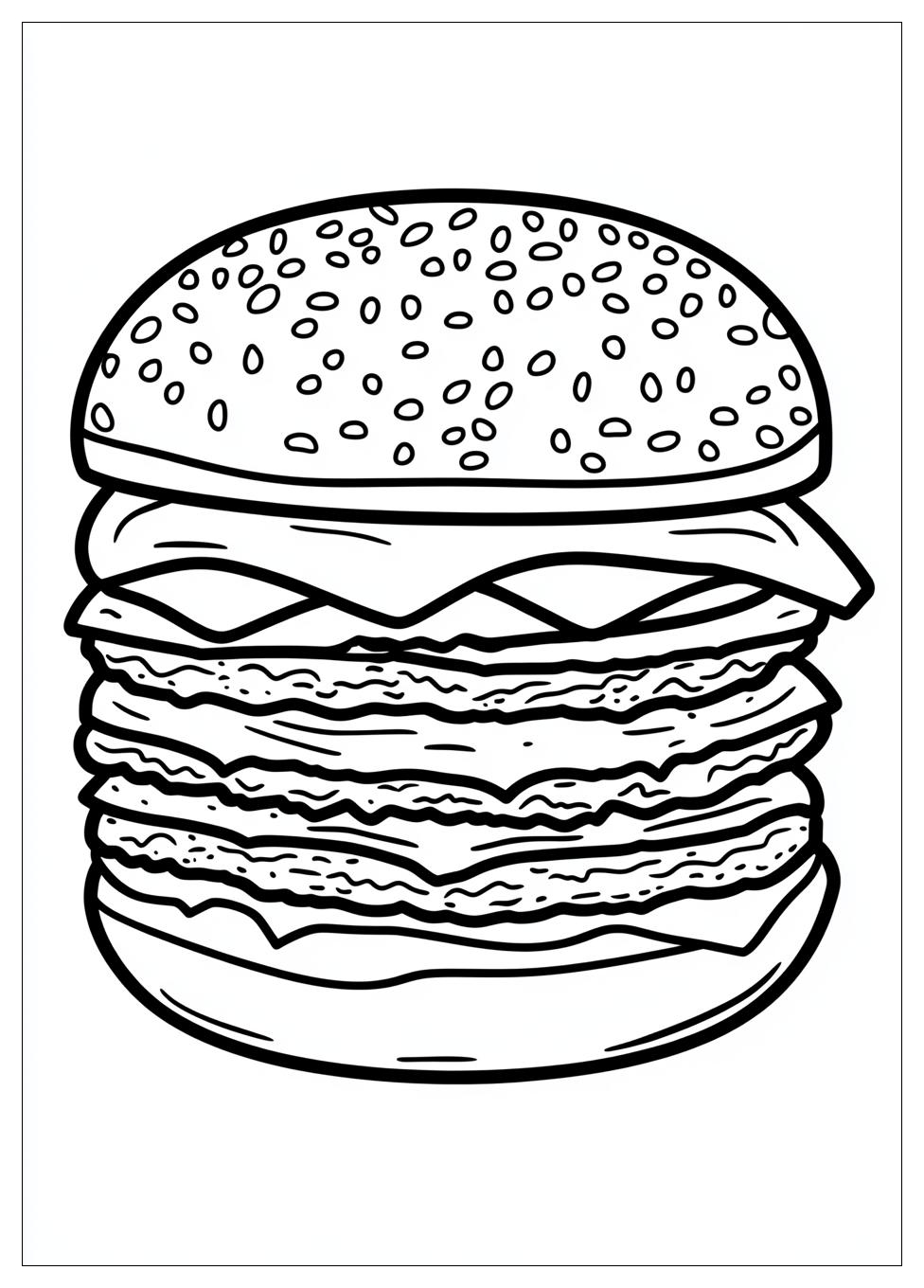 Hamburger Coloring Pages-7