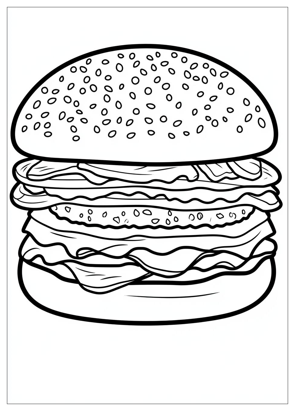 Hamburger Coloring Pages-8