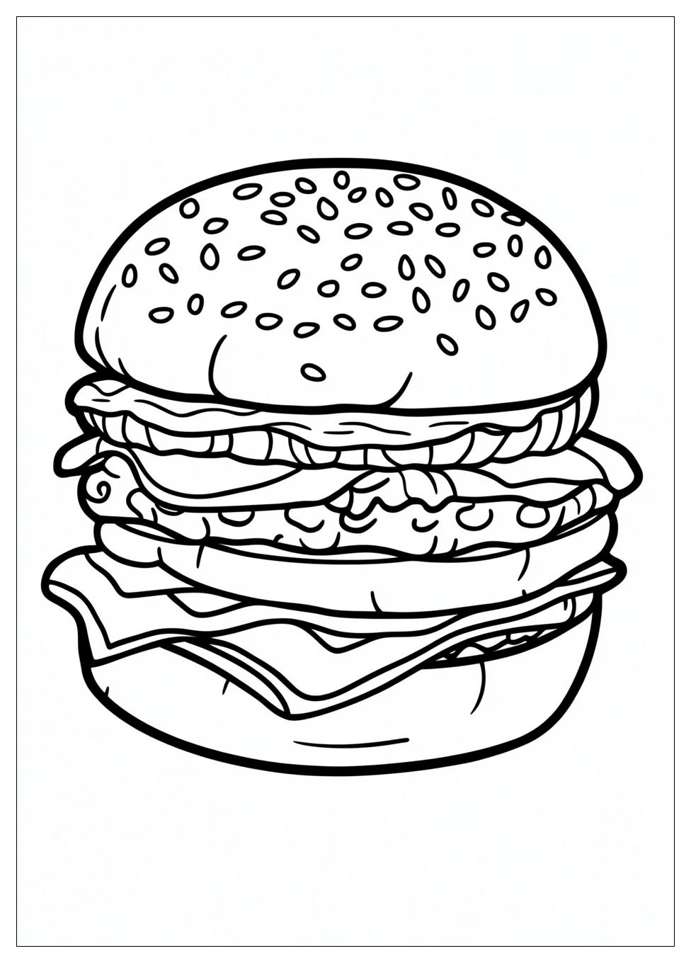 Hamburger Coloring Pages-9