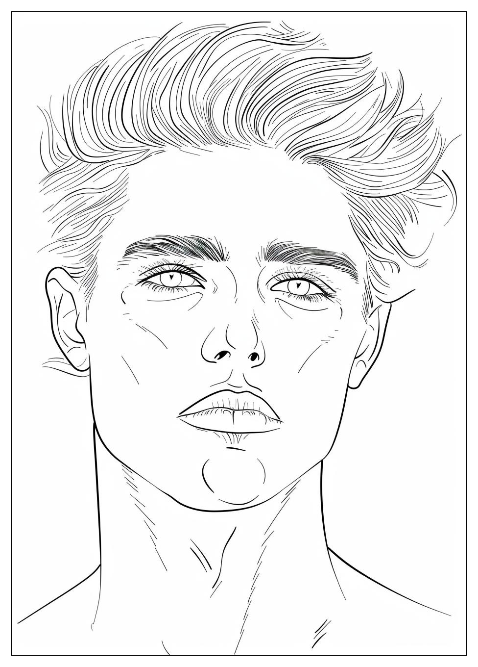 Handsome Face Coloring Pages-4
