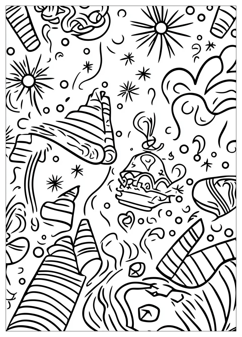 Happy New Year Coloring Pages-9