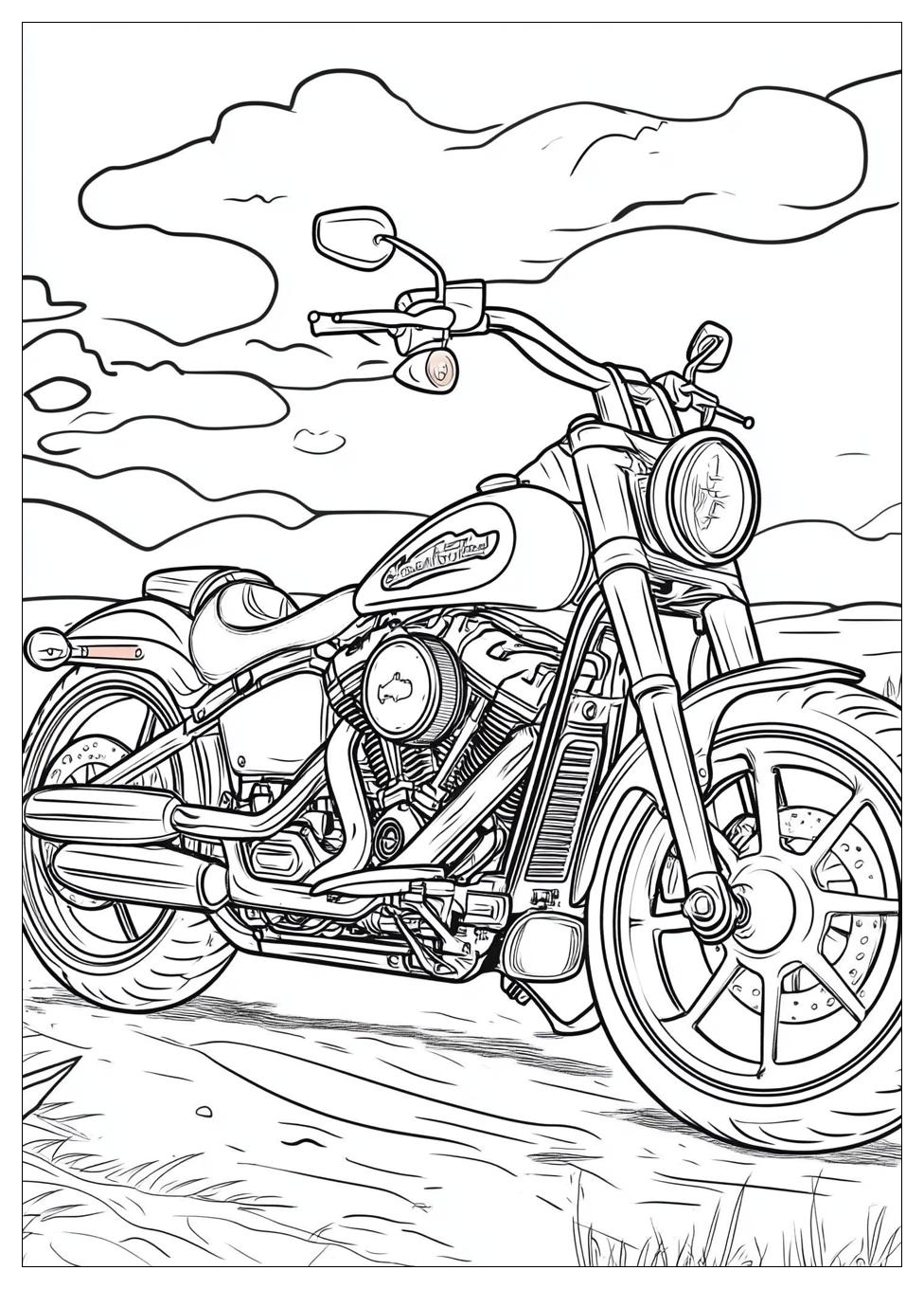 Harley Davidson Coloring Pages-1