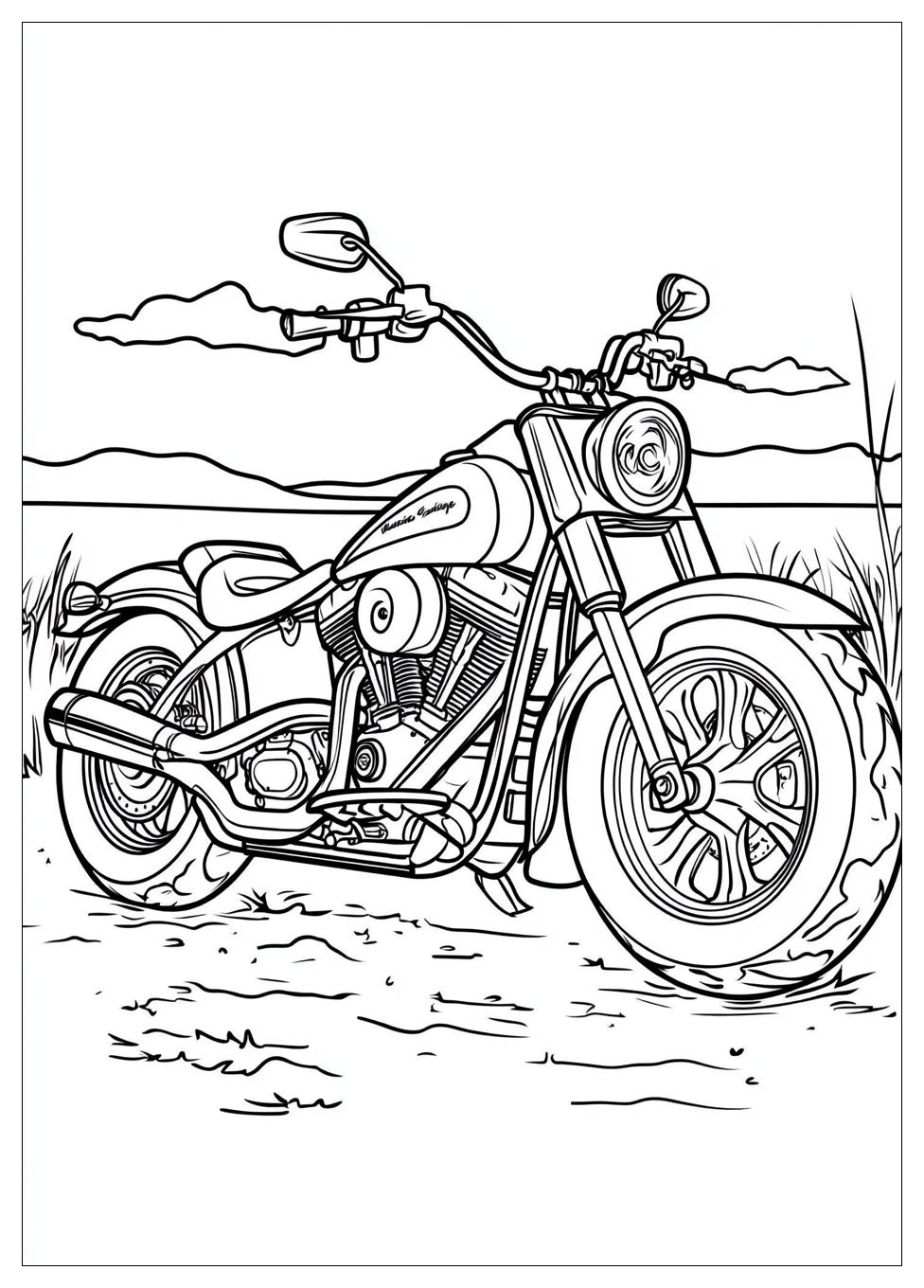 Harley Davidson Coloring Pages-10