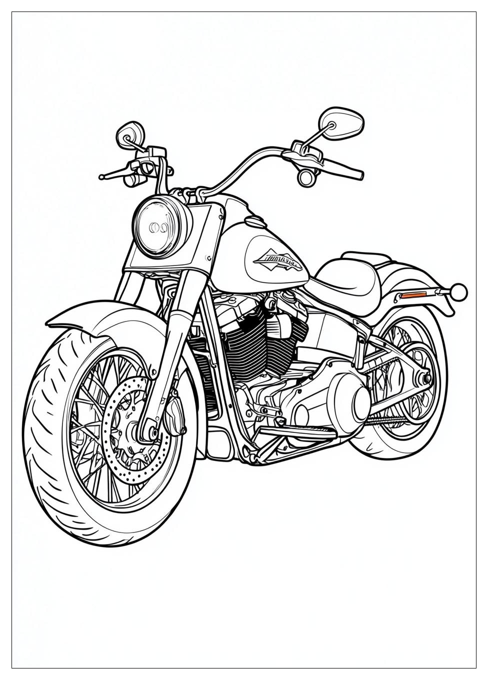 Harley Davidson Coloring Pages-11