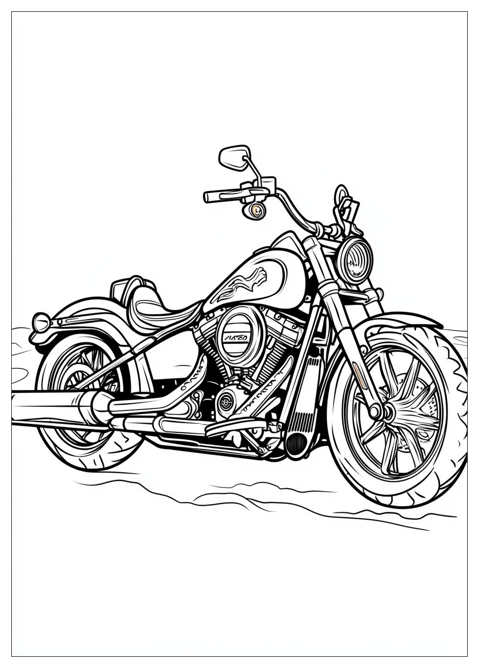 Harley Davidson Coloring Pages-12