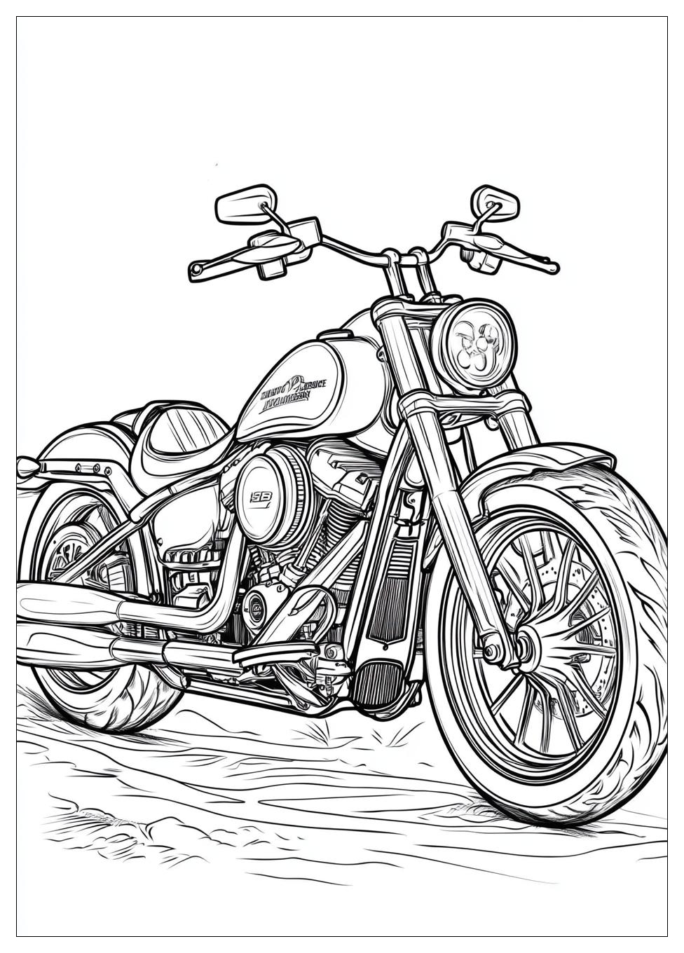 Harley Davidson Coloring Pages-13