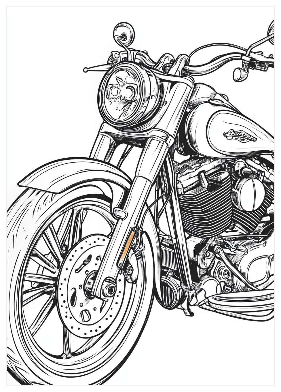 Harley Davidson Coloring Pages-14