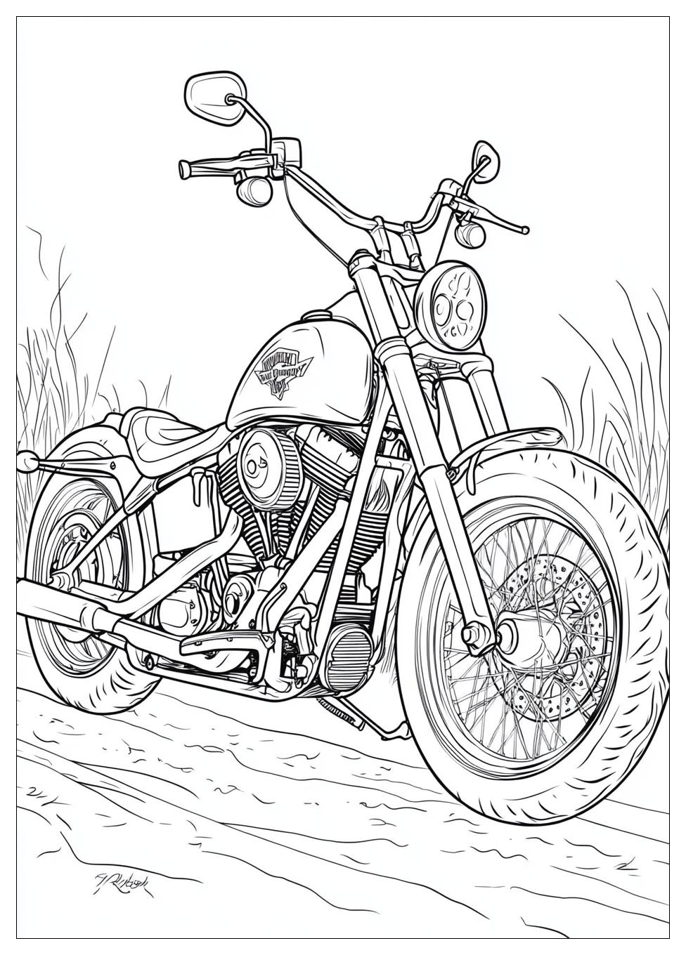Harley Davidson Coloring Pages-17