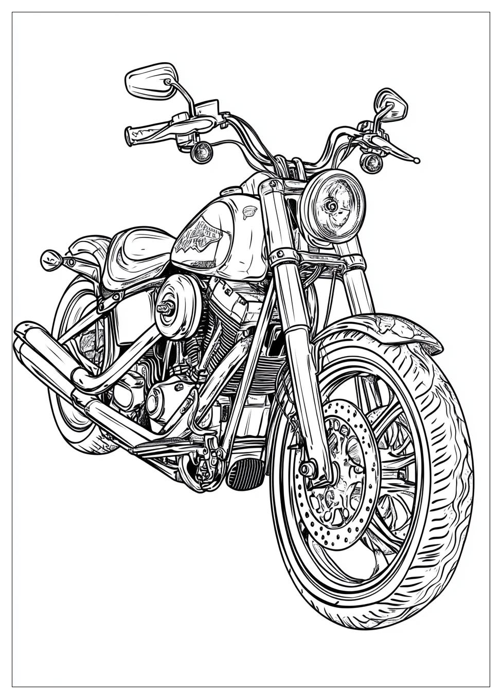 Harley Davidson Coloring Pages-18