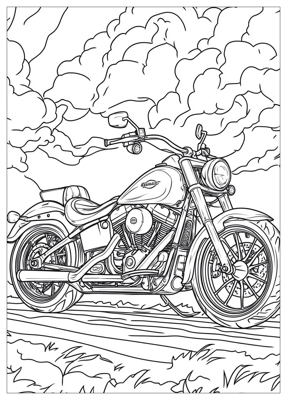 Harley Davidson Coloring Pages-19