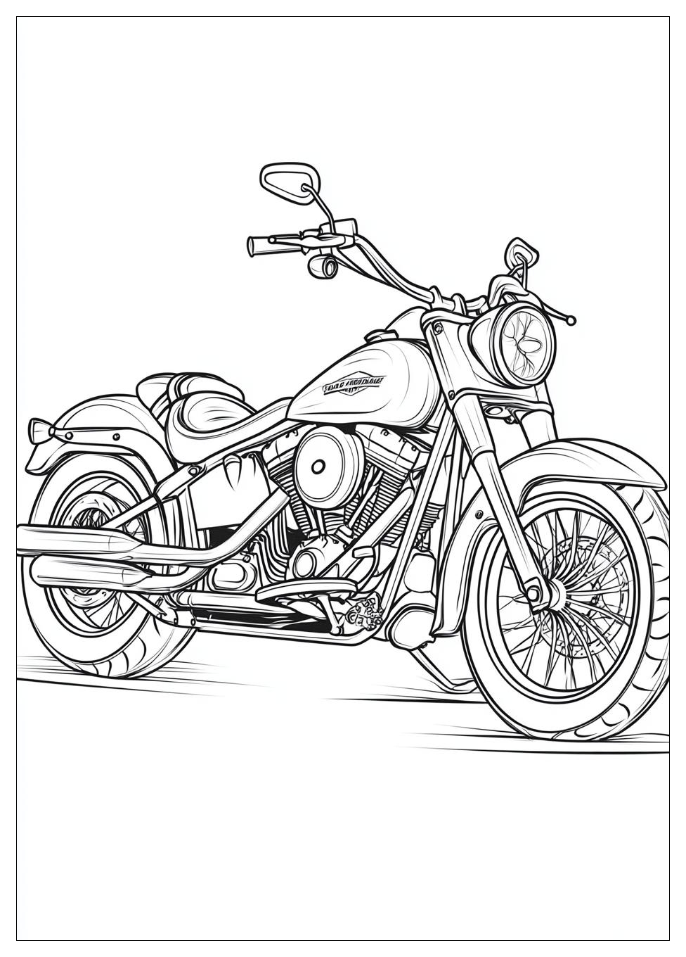 Harley Davidson Coloring Pages-2