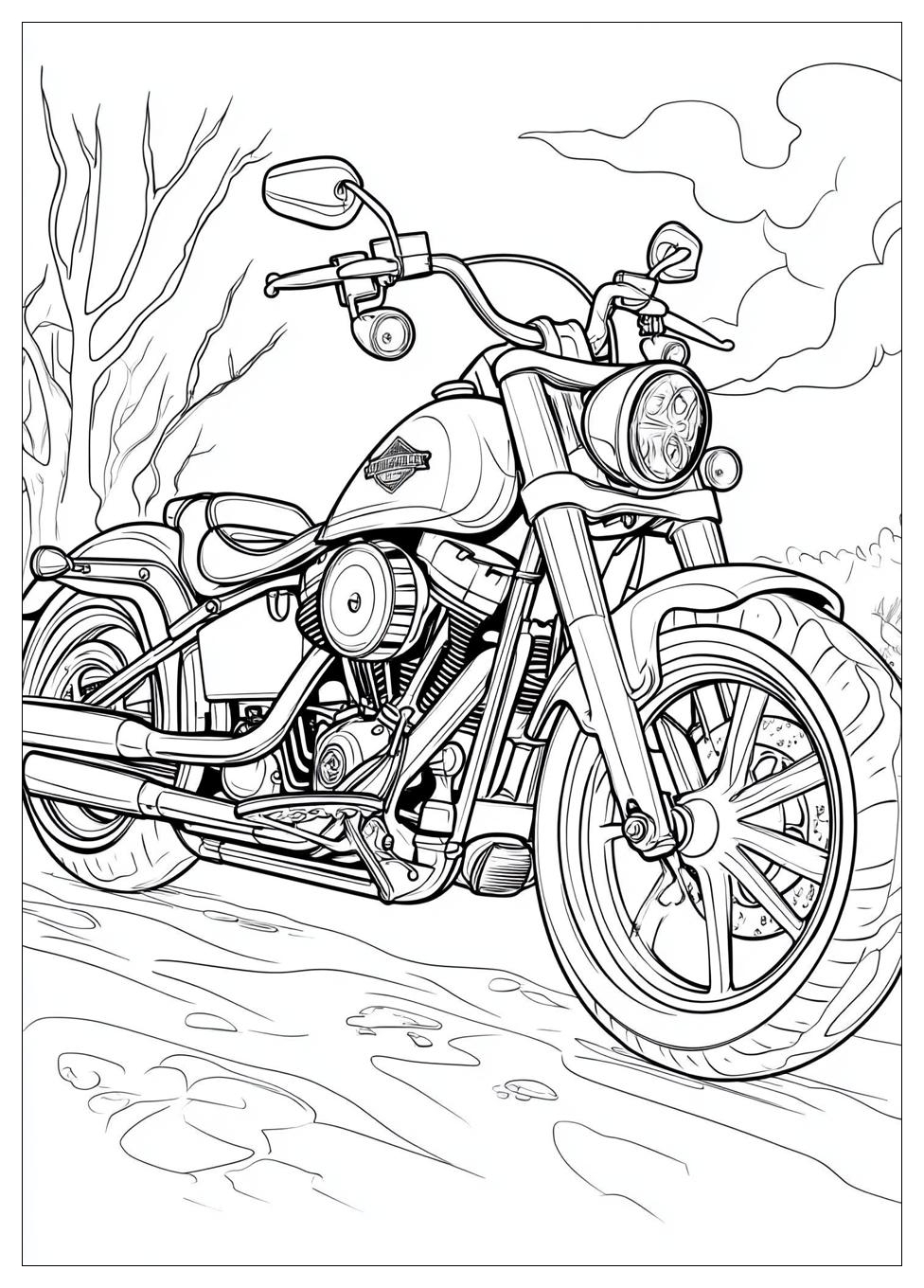 Harley Davidson Coloring Pages-3