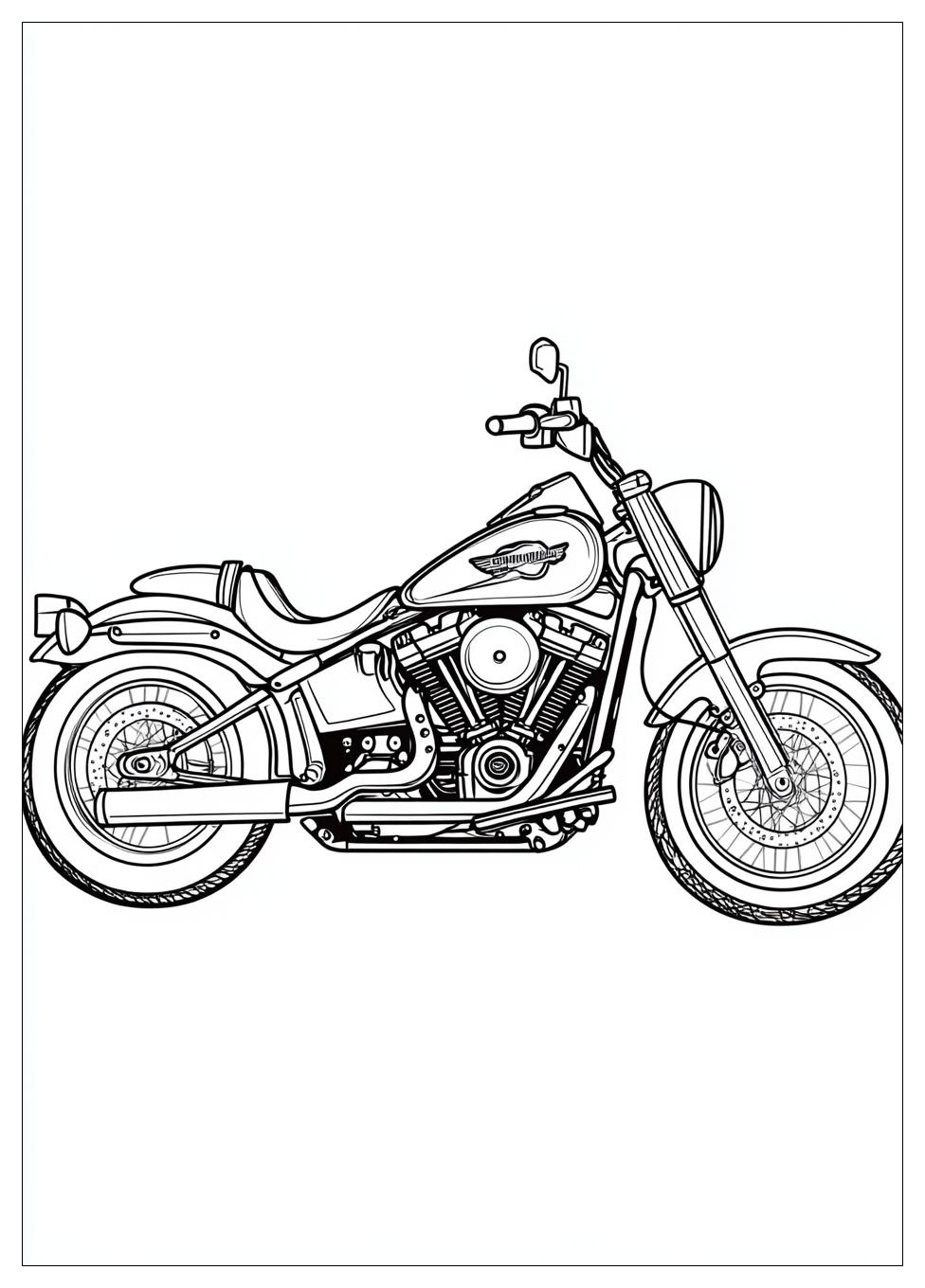 Harley Davidson Coloring Pages-4