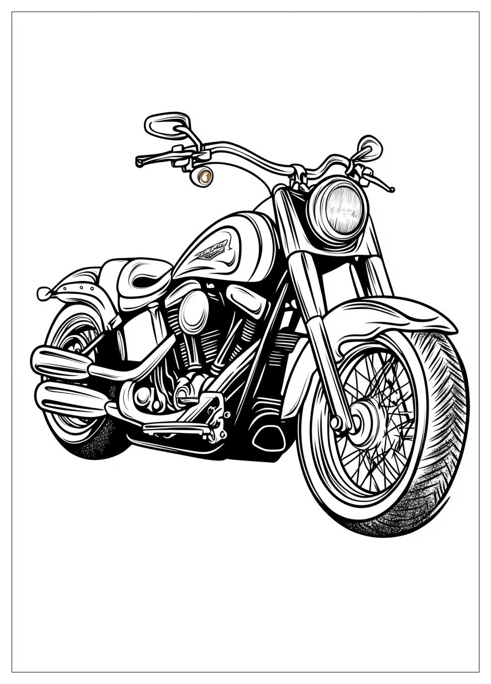 Harley Davidson Coloring Pages-8