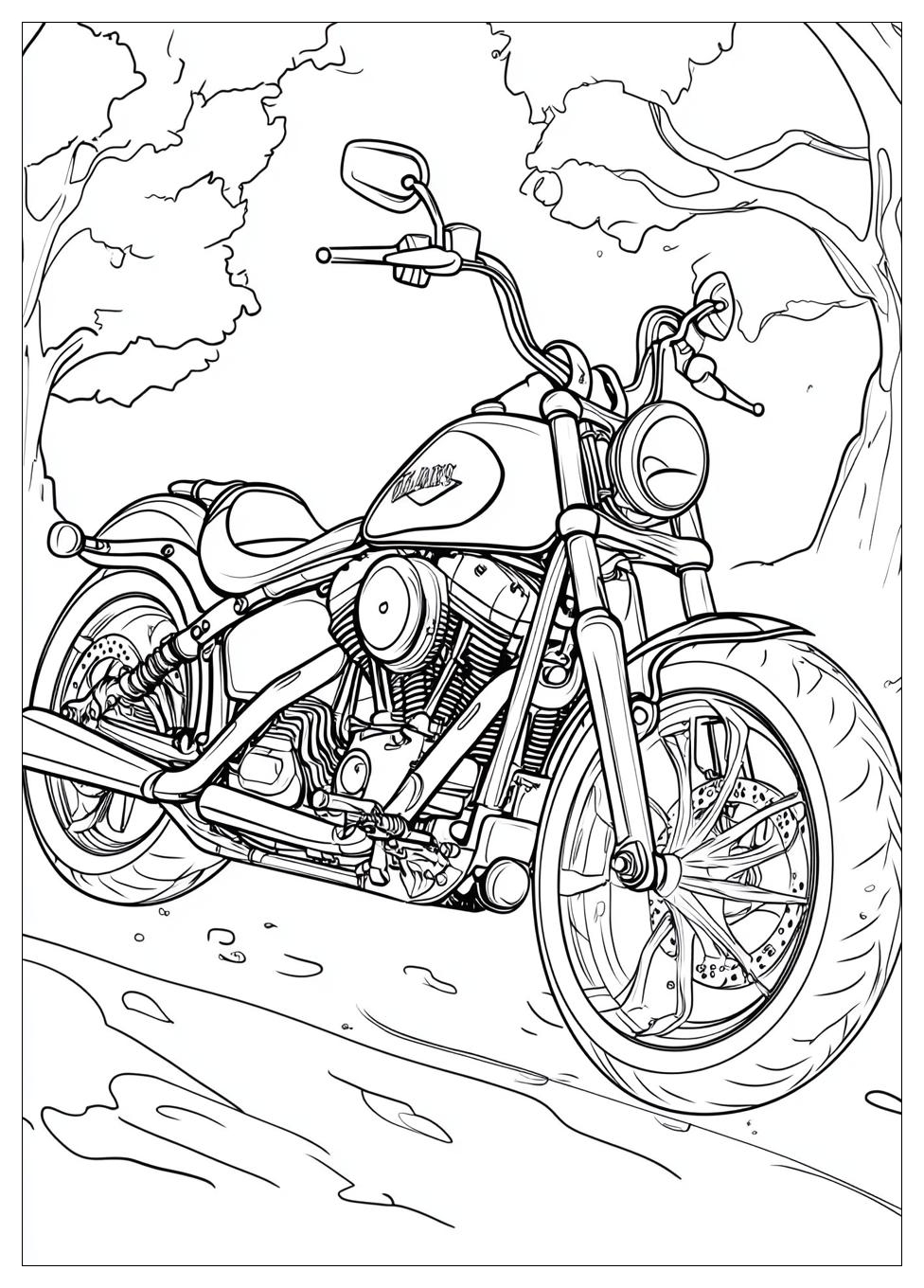 Harley Davidson Coloring Pages-9