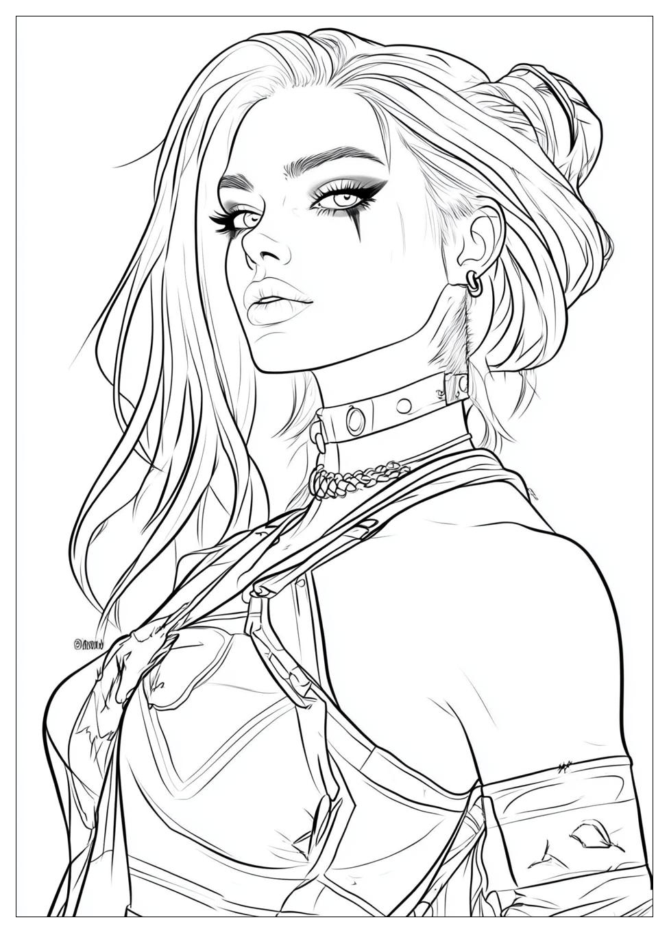 Harley Quinn Coloring Pages-13