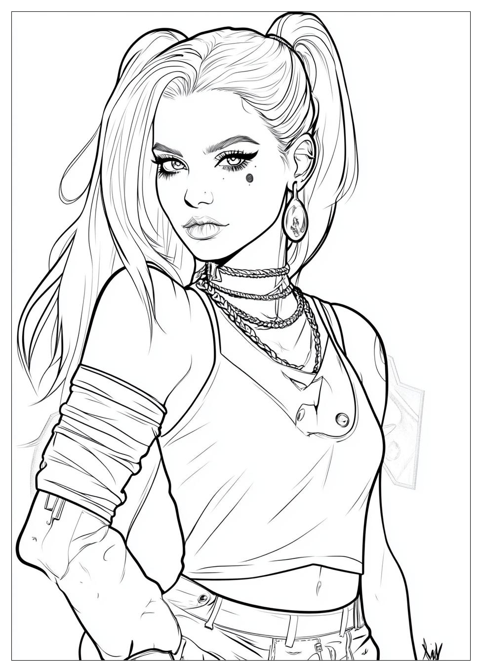 Harley Quinn Coloring Pages-14