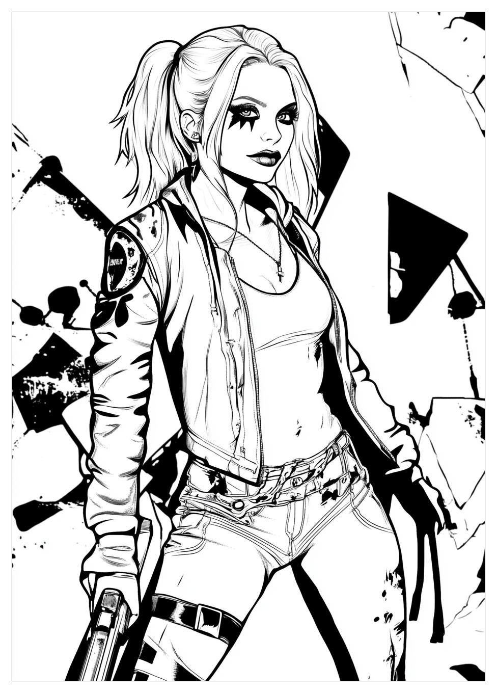 Harley Quinn Coloring Pages-15