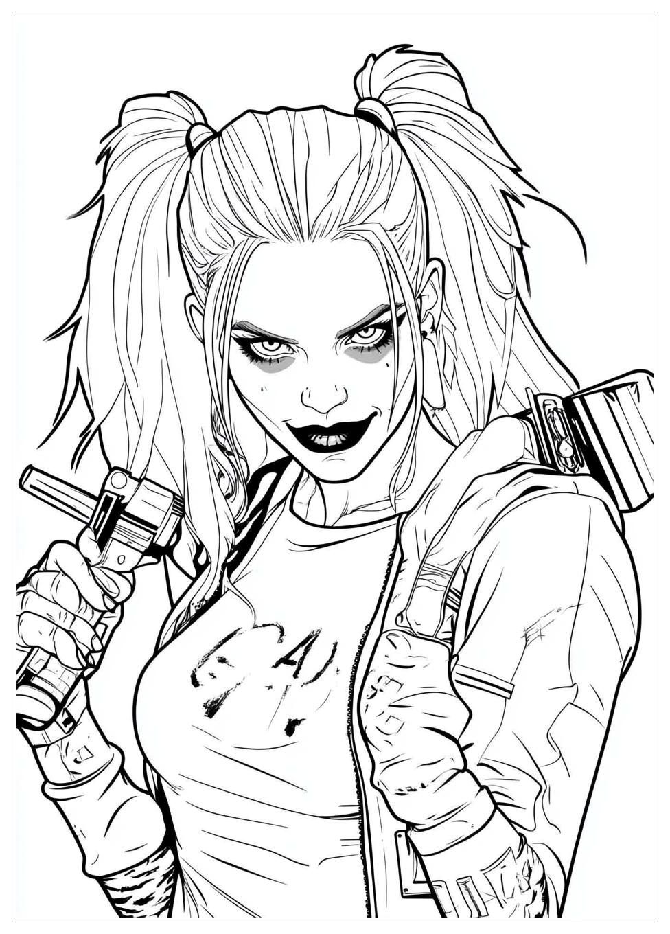 Harley Quinn Coloring Pages-17