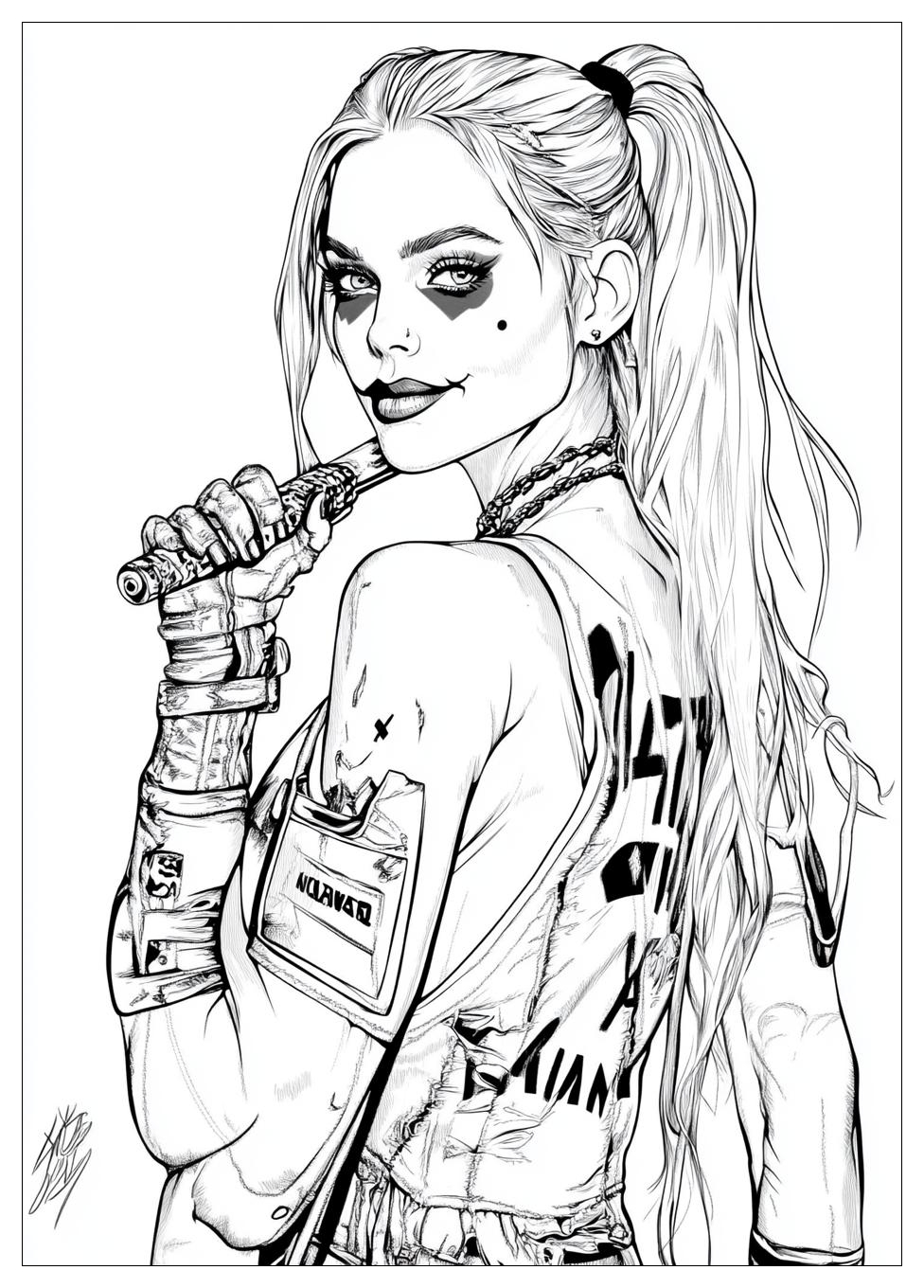 Harley Quinn Coloring Pages-20