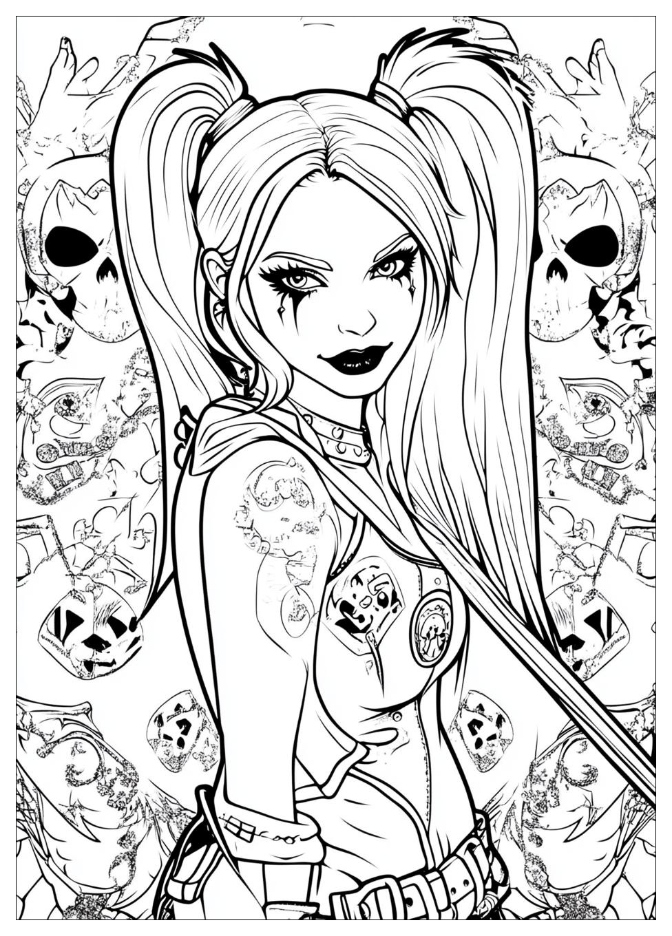 Harley Quinn Coloring Pages-3