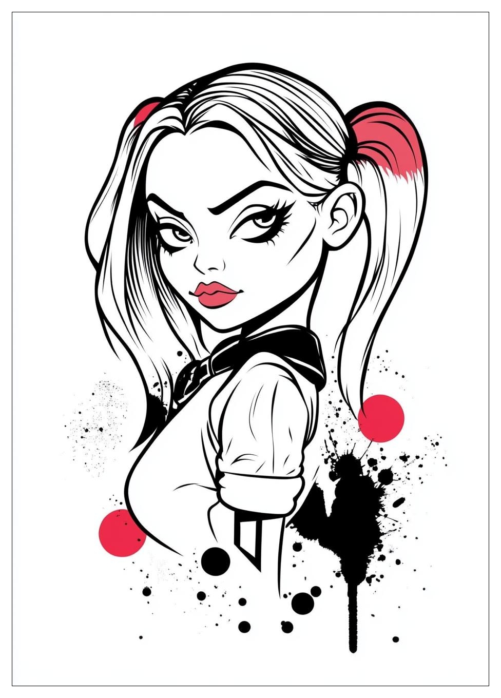 Harley Quinn Coloring Pages-6