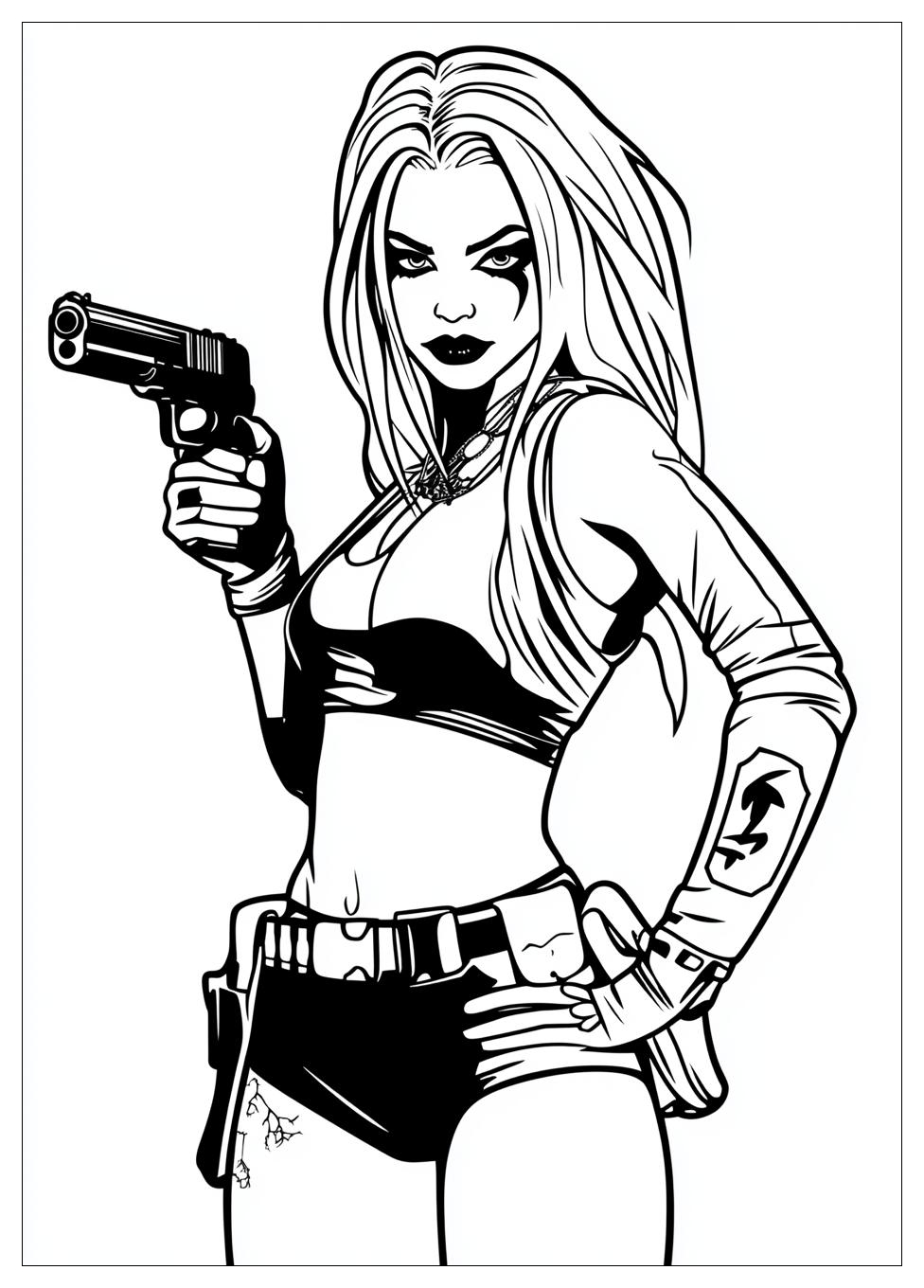 Harley Quinn Coloring Pages-8