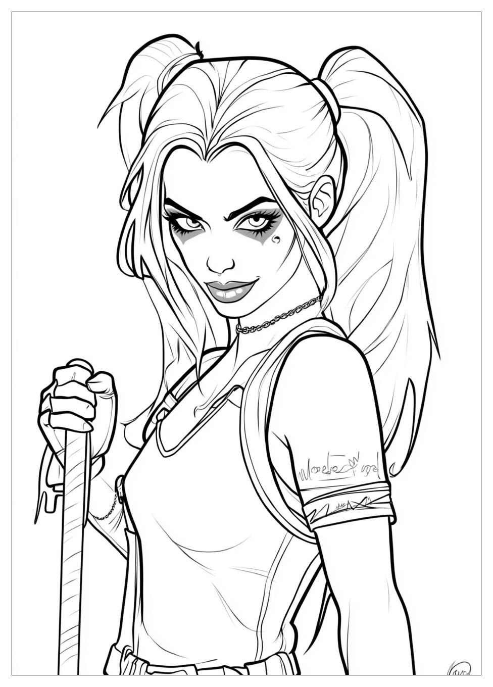 Harley Quinn Coloring Pages-9
