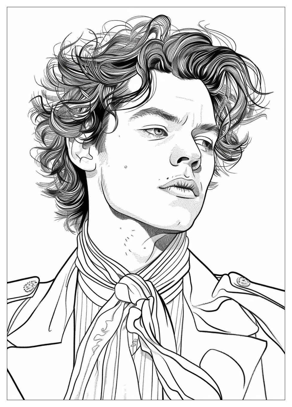 Harry Styles Coloring Page-1