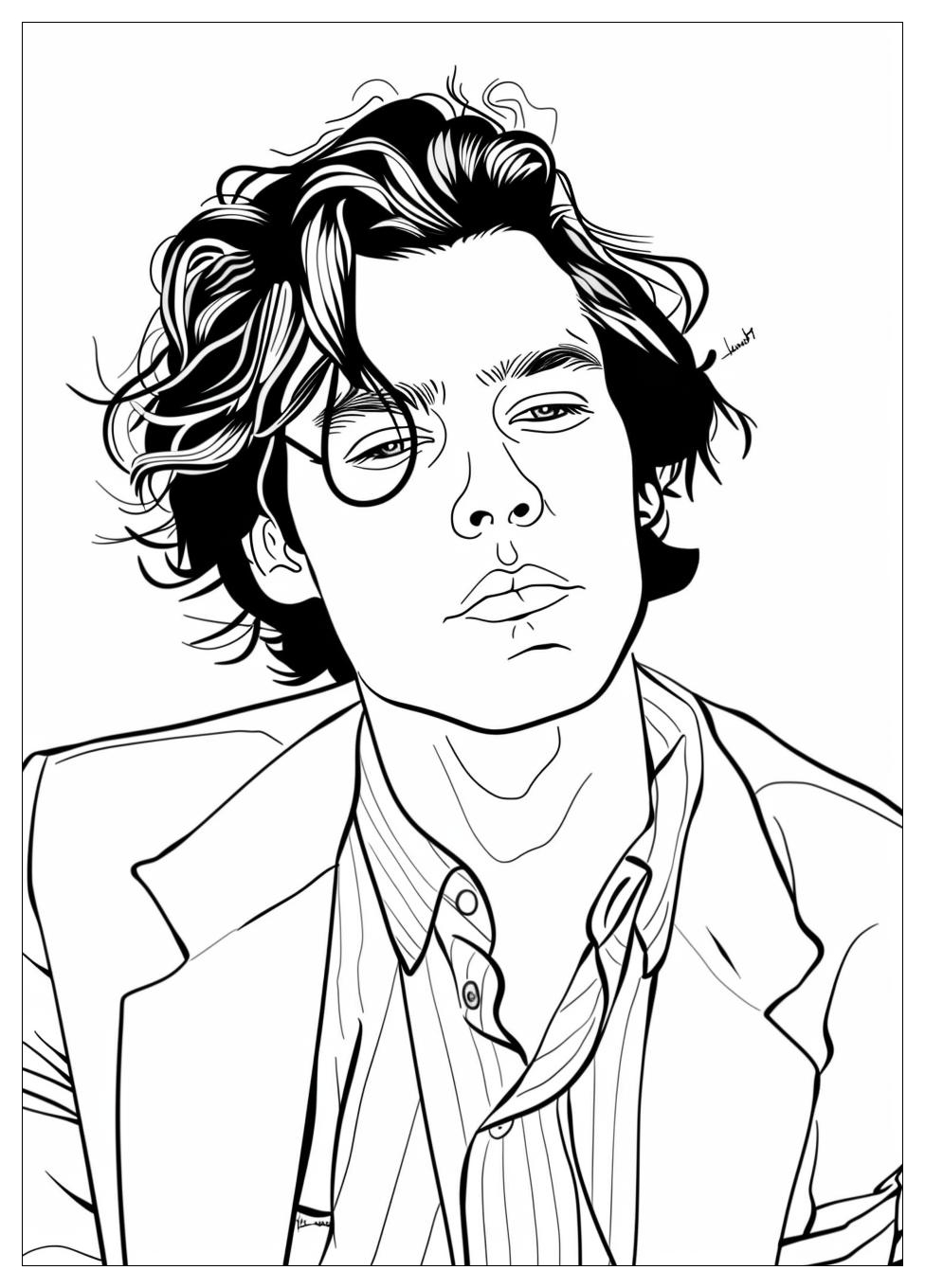 Harry Styles Coloring Page-11