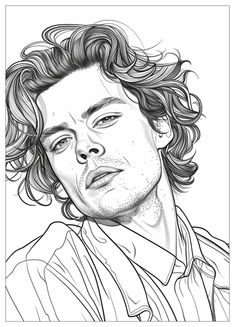 Harry Styles Coloring Page-13