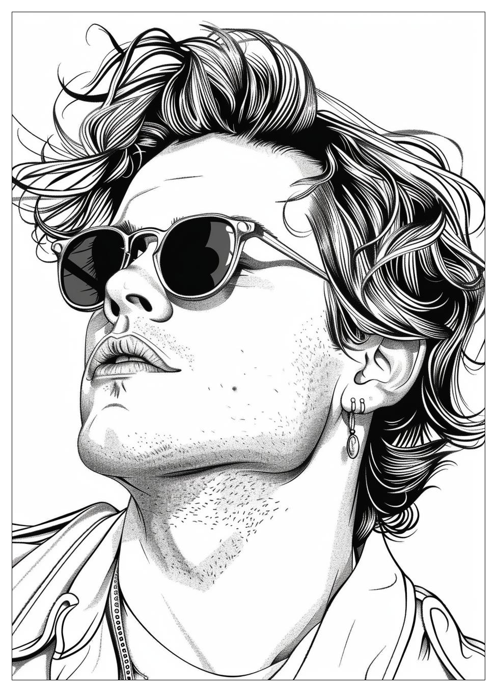 Harry Styles Coloring Page-14