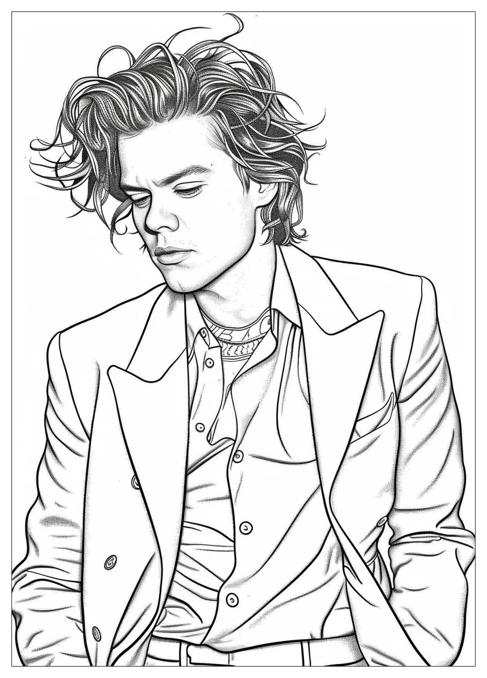 Harry Styles Coloring Page-16