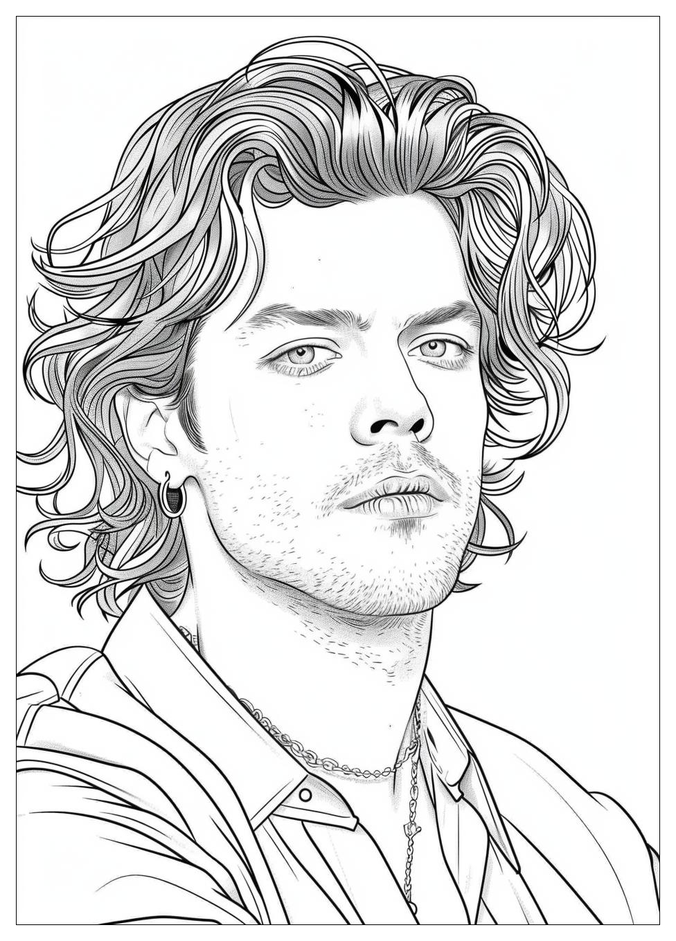 Harry Styles Coloring Page-17