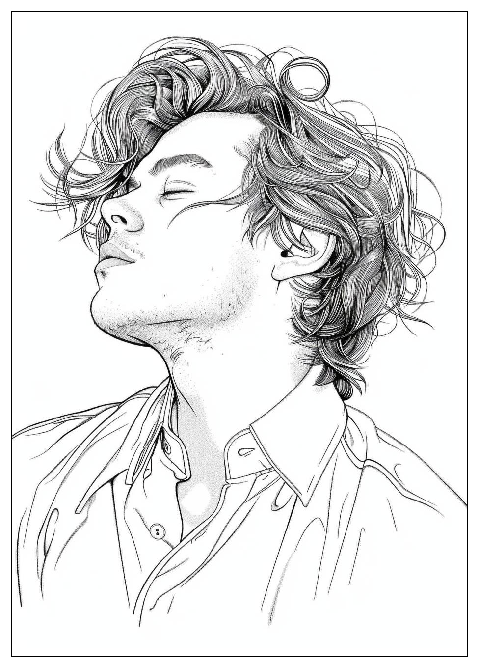 Harry Styles Coloring Page-20