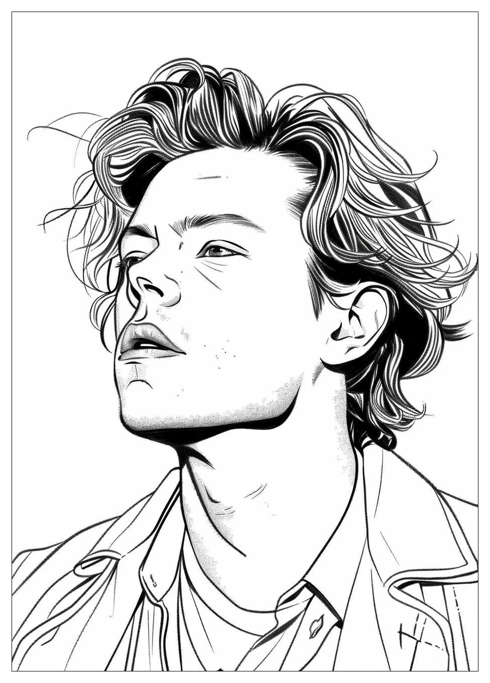 Harry Styles Coloring Page-7