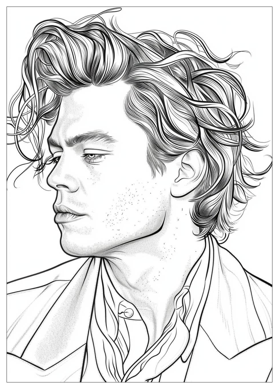 Harry Styles Coloring Page-8