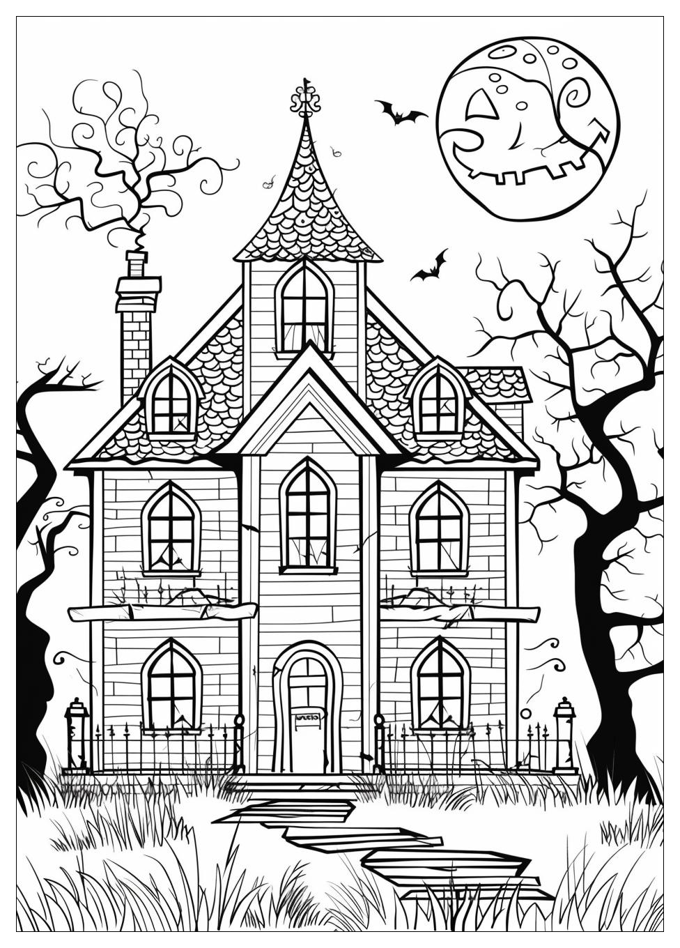 Haunted House Coloring Pages-1