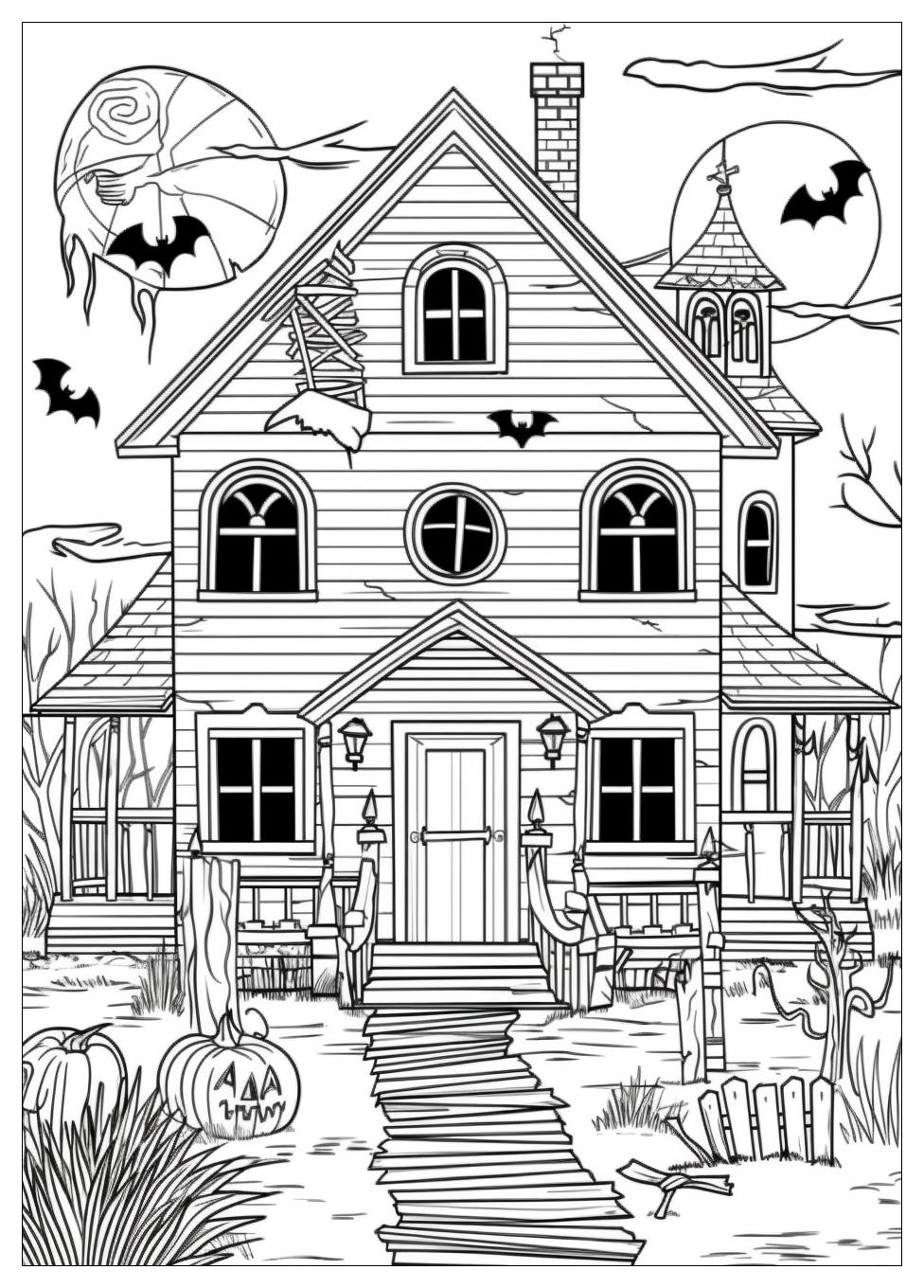 Haunted House Coloring Pages-11
