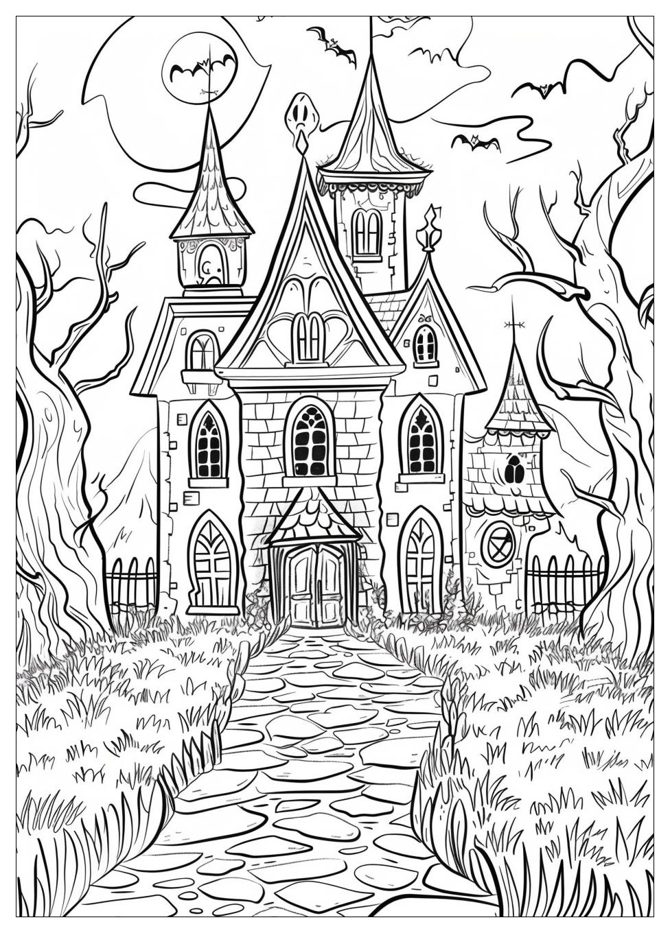 Haunted House Coloring Pages-12