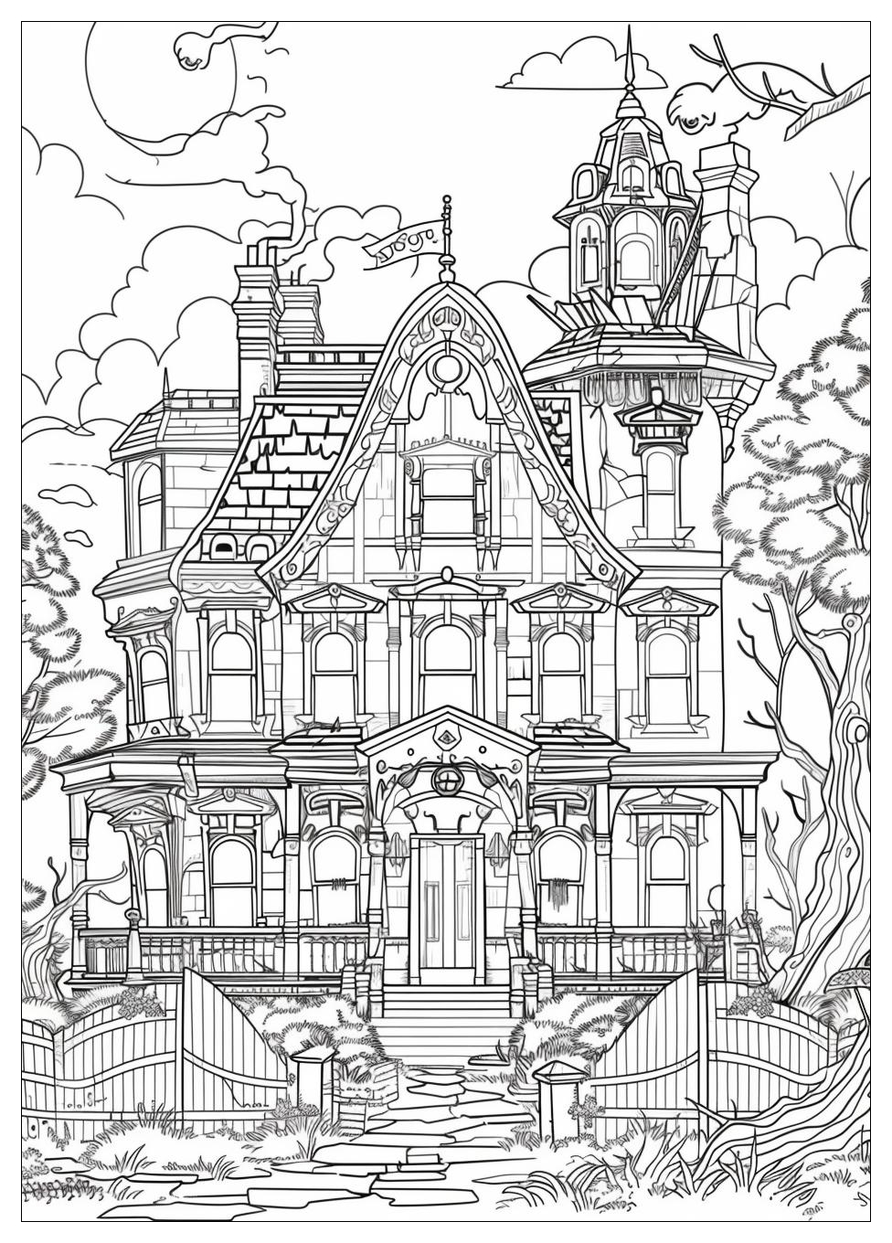 Haunted House Coloring Pages-14