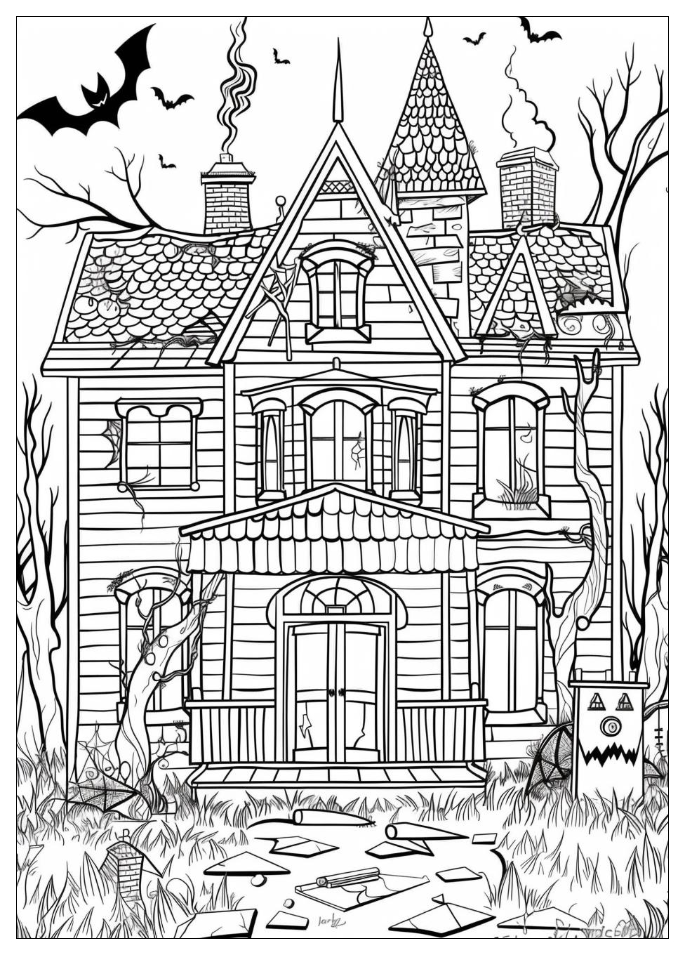 Haunted House Coloring Pages-15
